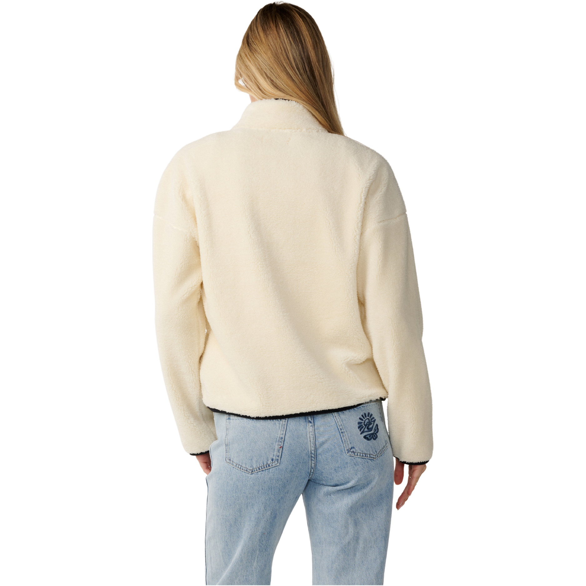 2026 Rip Curl Womens Party Wave Polar Zip Thru Fleece 0EFWFL - Off White